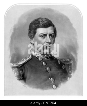 Restaurata digitalmente la guerra civile artwork di Unione generale George McClellan. Foto Stock