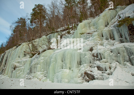 Cascate gelate, Norvegia Foto Stock