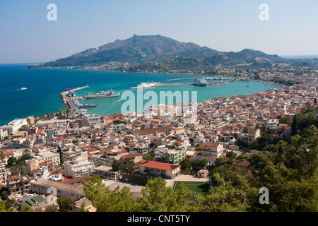 Bohali (Bochali) sopra la città di Zante Foto Stock