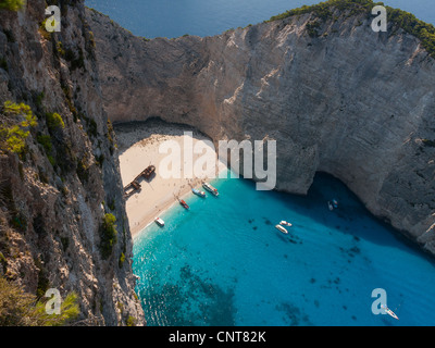 Naufragio baia vista dalla scogliera Foto Stock