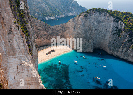 Naufragio baia vista dalla scogliera Foto Stock