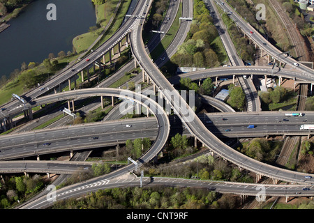 Vista aerea di spaghetti Junction, Graveley Hill, Birmingham Foto Stock