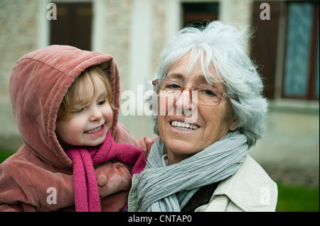 Nonna e nipote, ritratto Foto Stock