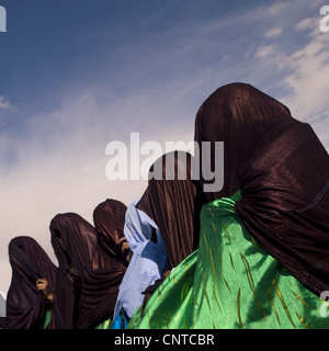 Il Tuareg celebrazione in Ghamades, Libia Foto Stock