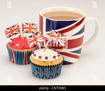 Tè britannici e i tortini Foto Stock