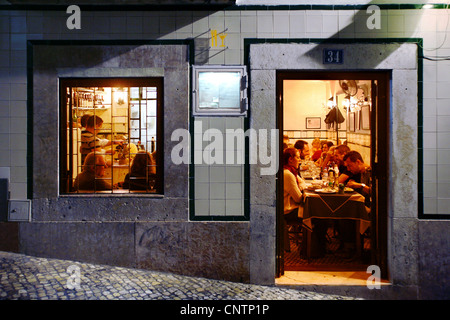 Una primavera fare Jerónimo Ristorante, Bairro Alto, Lisbona, Portogallo Foto Stock