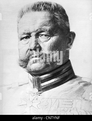 PAUL von Hindenburg (1847-1934) Prussian-German soldato e più Foto Stock