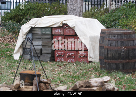 Movie props sul set del film di Lincoln, di Steven Spielberg. Richmond, Virginia,2011 Foto Stock