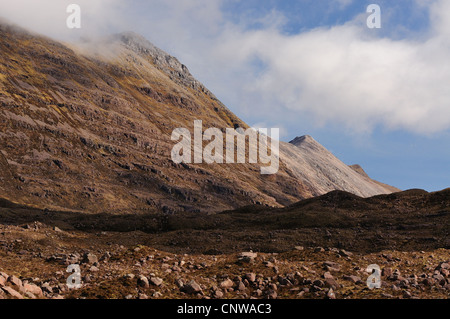 Beinn Eighe da Coire Mhic Nobuil, Torridon, Wester Ross, Highlands scozzesi, Scozia Foto Stock