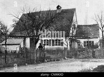 Gluck, Christoph Willibald, 2.7.1714 - 15.11.1787, musicista tedesco (compositore), la sua casa natale a Weidenwang, Baviera, Germania, dopo la fotografia, circa 1900, Foto Stock