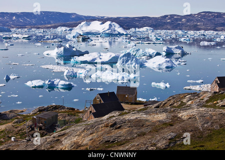 Sermilik fiordo, Groenlandia, Ammassalik Foto Stock