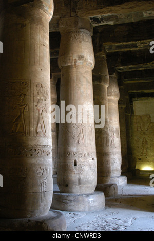 Tempio funerario del faraone Seti I in Abydos, Egitto. Foto Stock