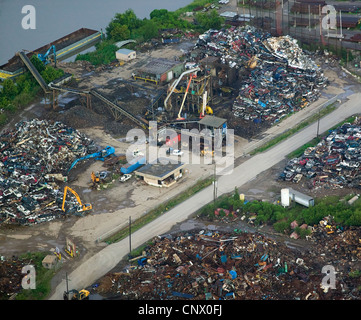 Sud del riciclaggio di rottami di metallo di Katrina di uragano postumi di Baton Rouge Louisiana Foto Stock