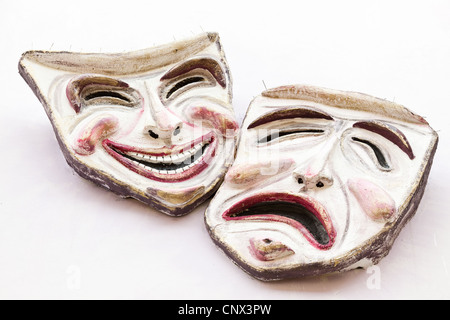 La commedia e la tragedia maschere, Vasto, Italia Foto Stock