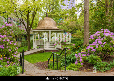 Roedde House Museum Gazebo, Vancouver Foto Stock