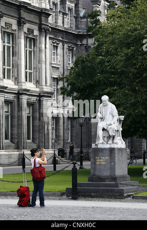 Statua di George salmone, il Trinity College di Dublino, Irlanda Foto Stock