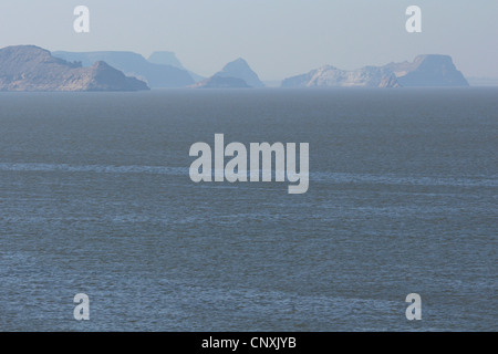 Lago Nasser visto da di Abu Simbel Egitto. Foto Stock