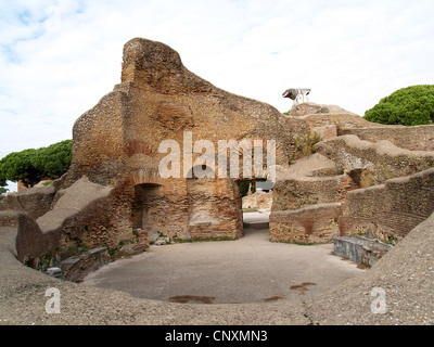 Terme del Foro Romano,Ostia Antica,Roma Foto Stock