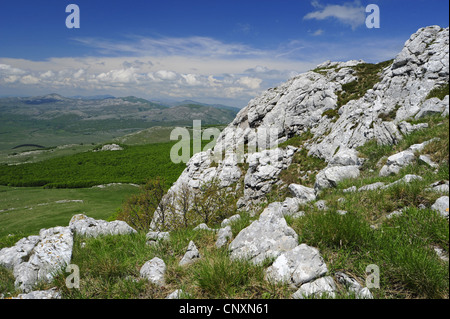 Paesaggio carsico in Natur Park Velebit, Croazia, Velebit Foto Stock