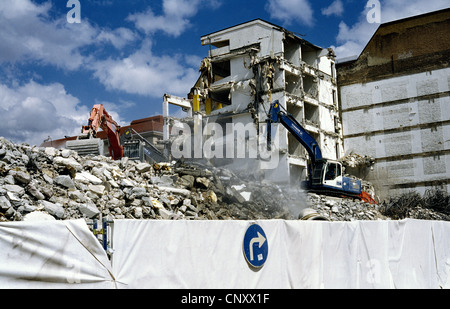 Edifici demoliti dalla Frankonia Eurobau AG per far posto alla nuova Stadtpalais in Behrenstrasse a Berlino. Foto Stock