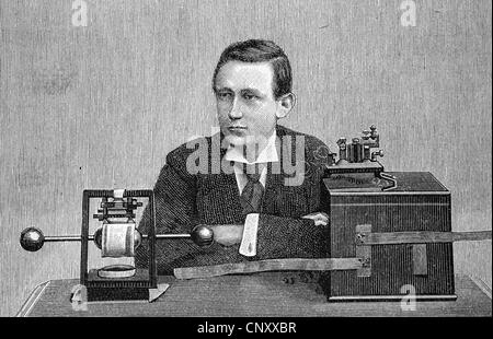 Guglielmo, dal 1924 noto come Marchese, Marconi, 1874 - 1937, un ricercatore italiano, imprenditore e pioniere del wireless telec Foto Stock