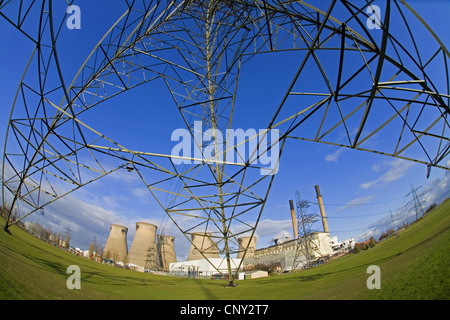 Centrali elettriche a carbone e pilone, Regno Unito, Inghilterra, Sheffield Foto Stock