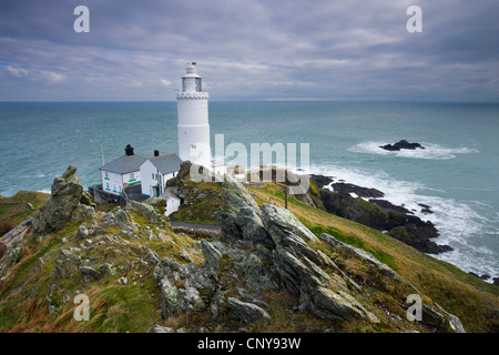 Punto di partenza il faro in South Devon, in Inghilterra. Gennaio 2009 Foto Stock