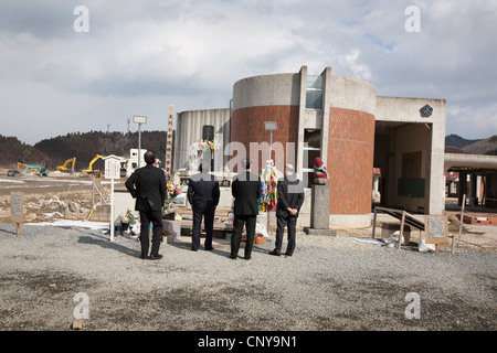 73 Bambini & dieci insegnanti hanno perso la vita a causa del maremoto che ha seguito il terremoto del 11marzo2011, a scuola Okawa, Giappone. Foto Stock