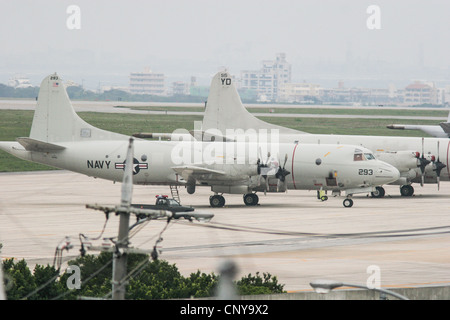 I militari americani Kadena airbase, Okinawa, in Giappone. Foto Stock