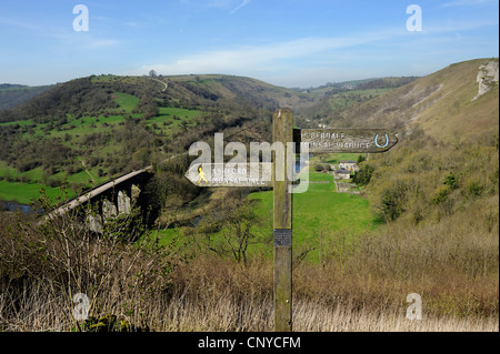 Headstone viadotto preso dalla testa monsal derbyshire England Regno Unito Foto Stock