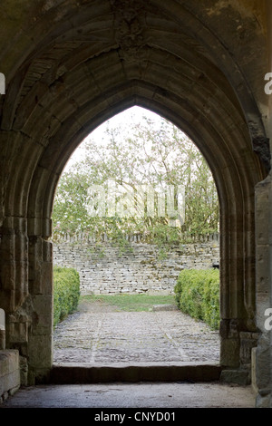 Minster Lovell rovine Oxfordshire Inghilterra la Manor Hall Foto Stock