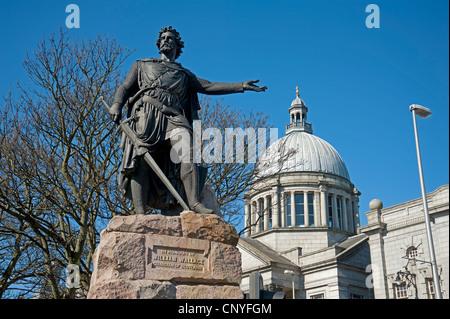 William Wallace statua in unione Gardens Aberdeen SCO 8156 Foto Stock