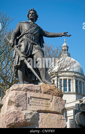 William Wallace statua in unione Gardens Aberdeen SCO 8157 Foto Stock