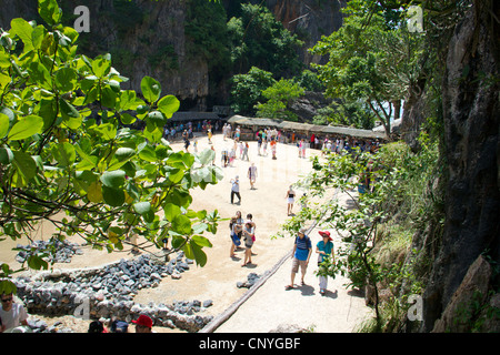 Mercato sulla isola di James Bond in Thailandia Foto Stock