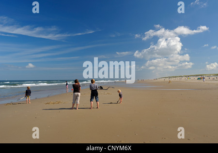 La gente sulla spiaggia, Paesi Bassi, Paesi Bassi del Nord, Paesi Bassi, Texel Foto Stock