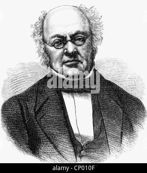 Didot, Ambroise Firmin, 7.12.1790 - 22.2.1876, storico tedesco, graffista, ritratto, incisione in legno, 19th secolo, , Foto Stock