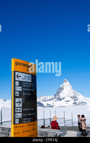 Vista dal Gornergrat al Cervino, Svizzera Foto Stock