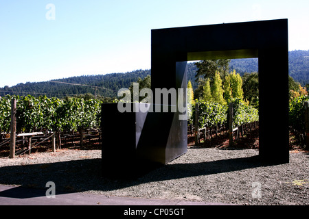 Arte al CLOS PEGASE WINERY NAPA VALLEY VINEYARD 06 Ottobre 2011 Foto Stock