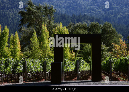 Arte al CLOS PEGASE WINERY NAPA VALLEY VINEYARD 06 Ottobre 2011 Foto Stock