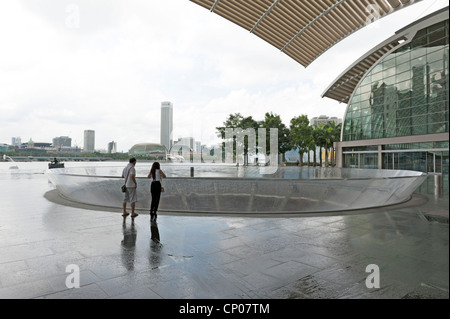 Fesa del Ned Kahn progettato "Occhio vortice acrilico" funzione di Acqua Marina Bay Sands Il complesso shopping Singapore Malaysia Foto Stock