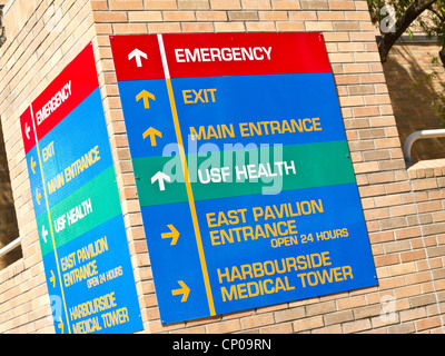 Digital Signage a Tampa General Hospital, FL Foto Stock