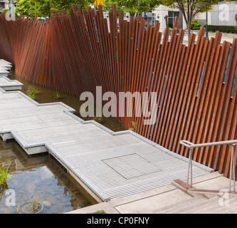 Tanner Springs Park, Portland Foto Stock