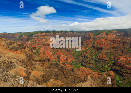 Vista sopra il Canyon di Waimea. Kauai, Hawaii Foto Stock