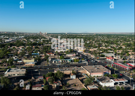 Albuquerque visto da una mongolfiera. Nuovo Messico usa Foto Stock