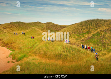 Un Rampicate Club in East Lothian costa a Gullane Foto Stock