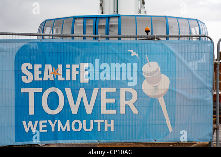 Sealife Tower, Jurassic Skyline Tower, Weymouth nel mese di aprile Foto Stock