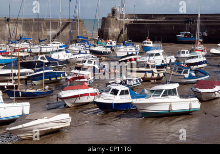 Saundersfoot Harbour. Foto Stock