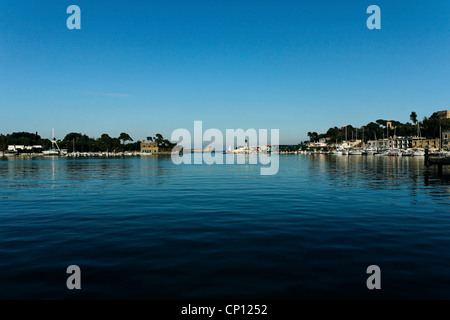 Il porto di Ischia Porto, isola di Ischia, Golfo di Napoli, campania, Italy Foto Stock