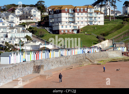 La spiaggia di Goodrington Sands vicino a Paignton in Devon, Regno Unito Foto Stock