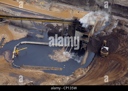 Suncor tar sands miniera, Athabasca tar sands, Fort McMurray, Alberta, Canada. Foto Stock